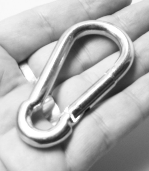 Karabinerhaken silber - 7x70mm