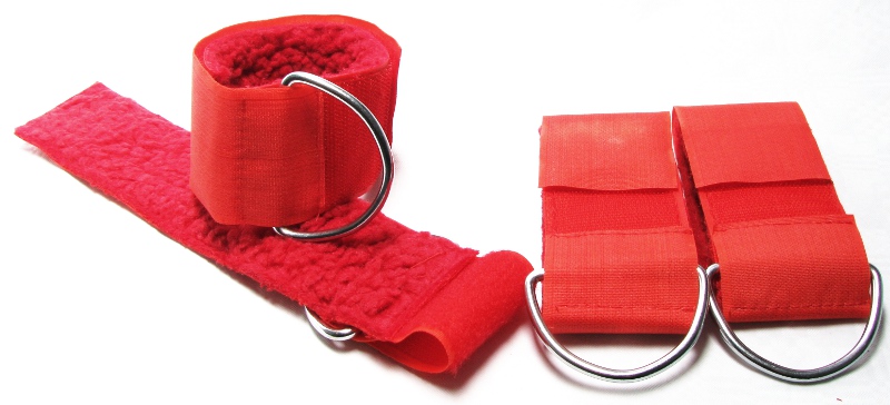 FESSEL - Patientenfessel gepolstert rot Set